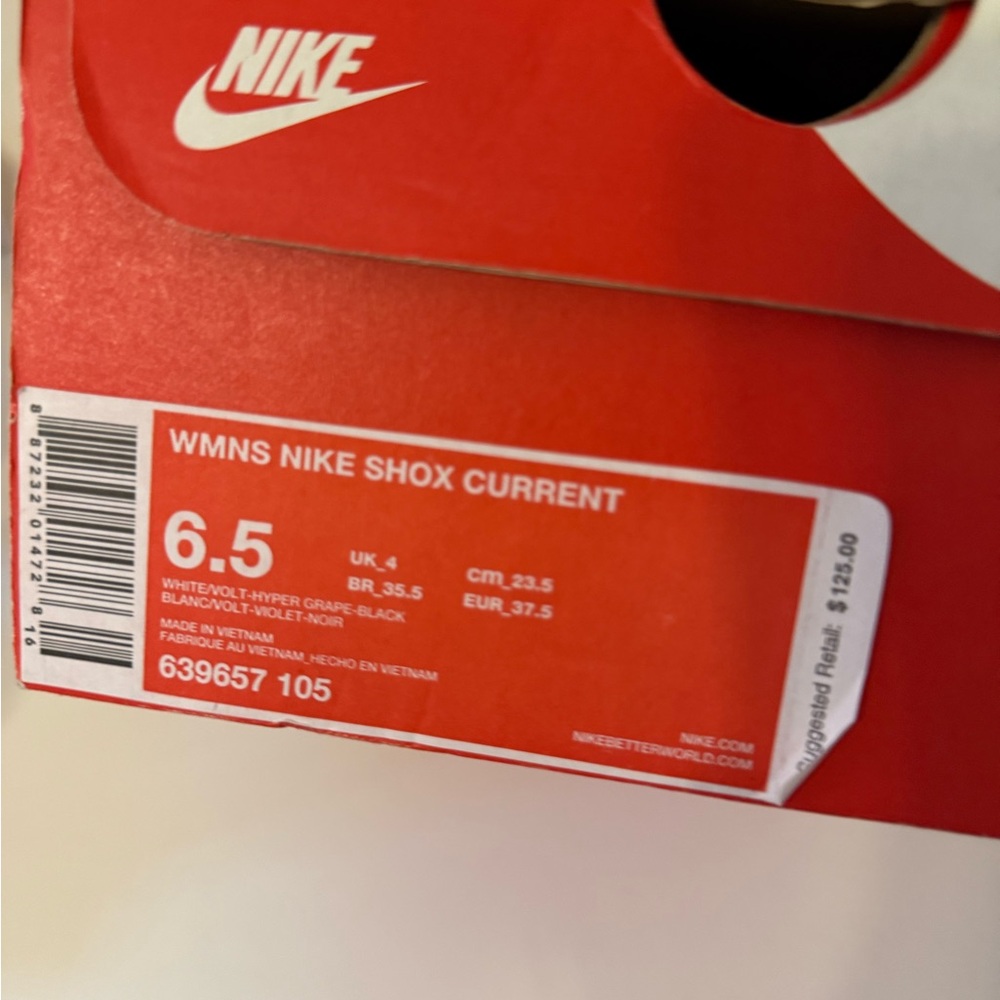 Nike women’s  Sneakers - White, Purple, Neon Yellow - Picture 6 of 7